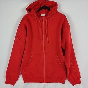 NEW- COMFRT Unisex Airplane Mode Travel Hoodie in Crimson Red Sz M